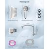 imageHibbent Selfcleaning Shower Head 10 High Pressure Rainfall Shower Head Showerhead ComboHandheld Shower Head 16 Adjustable Arc Shower Extension Arm 71 Hose Shower Head Holder ChromeChrome