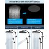imageHibbent Selfcleaning Shower Head 10 High Pressure Rainfall Shower Head Showerhead ComboHandheld Shower Head 16 Adjustable Arc Shower Extension Arm 71 Hose Shower Head Holder ChromeOil Rubbed Bronze