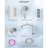imageHibbent Selfcleaning Shower Head 10 High Pressure Rainfall Shower Head Showerhead ComboHandheld Shower Head 16 Adjustable Arc Shower Extension Arm 71 Hose Shower Head Holder ChromeChrome
