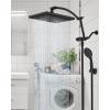imageHibbent Selfcleaning Shower Head 10 High Pressure Rainfall Shower Head Showerhead ComboHandheld Shower Head 16 Adjustable Arc Shower Extension Arm 71 Hose Shower Head Holder ChromeOil Rubbed Bronze