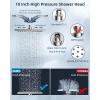 imageHibbent Selfcleaning Shower Head 10 High Pressure Rainfall Shower Head Showerhead ComboHandheld Shower Head 16 Adjustable Arc Shower Extension Arm 71 Hose Shower Head Holder ChromeChrome