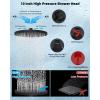 imageHibbent Selfcleaning Shower Head 10 High Pressure Rainfall Shower Head Showerhead ComboHandheld Shower Head 16 Adjustable Arc Shower Extension Arm 71 Hose Shower Head Holder ChromeOil Rubbed Bronze