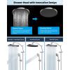 imageHibbent Selfcleaning Shower Head 10 High Pressure Rainfall Shower Head Showerhead ComboHandheld Shower Head 16 Adjustable Arc Shower Extension Arm 71 Hose Shower Head Holder ChromeChrome