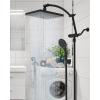 imageHibbent Selfcleaning Shower Head 10 High Pressure Rainfall Shower Head Showerhead ComboHandheld Shower Head 16 Adjustable Arc Shower Extension Arm 71 Hose Shower Head Holder ChromeMatte Black