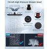 imageHibbent Selfcleaning Shower Head 10 High Pressure Rainfall Shower Head Showerhead ComboHandheld Shower Head 16 Adjustable Arc Shower Extension Arm 71 Hose Shower Head Holder ChromeOil Rubbed Bronze