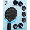 imageHibbent Selfcleaning Shower Head 10 High Pressure Rainfall Shower Head Showerhead ComboHandheld Shower Head 16 Adjustable Arc Shower Extension Arm 71 Hose Shower Head Holder ChromeMatte Black