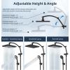 imageHibbent Selfcleaning Shower Head 10 High Pressure Rainfall Shower Head Showerhead ComboHandheld Shower Head 16 Adjustable Arc Shower Extension Arm 71 Hose Shower Head Holder ChromeOil Rubbed Bronze