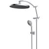 imageHibbent Selfcleaning Shower Head 10 High Pressure Rainfall Shower Head Showerhead ComboHandheld Shower Head 16 Adjustable Arc Shower Extension Arm 71 Hose Shower Head Holder ChromeChrome