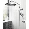 imageHibbent Selfcleaning Shower Head 10 High Pressure Rainfall Shower Head Showerhead ComboHandheld Shower Head 16 Adjustable Arc Shower Extension Arm 71 Hose Shower Head Holder ChromeChrome
