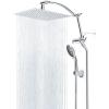 imageHibbent All Metal 10 Dual Filtered Rainfall Shower Head Combo High Pressure Handheld Shower Head with 16 Adjustable Arc Extension Arm 20 Stage Shower Filter 10spray 71 Shower Hose ChromeChrome