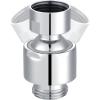 imageHibbent All Metal Shower Head Swivel Ball Joint Adapter Solid Brass Adjustable Shower Arm Connector Showerhead Extension Universal Showering Component Polished ChromeChrome