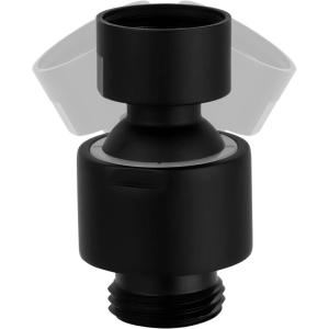 imageHibbent All Metal Shower Head Swivel Ball Joint Adapter Solid Brass Adjustable Shower Arm Connector Showerhead Extension Universal Showering Component Polished ChromeMatte Black