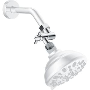 imageHibbent All Metal Shower head Elbow Adapter 360  Adjustable Swivel Brass Showerhead Adapter for Fixed and Rain Showerhead Stainless Steel Wall Mounted Shower Connector ChromeChrome