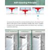 imageHibbent 10 Selfcleaning Rainfall Shower Head High Pressure Handheld Shower Head Showerhead Combo with 12 Adjustable Curved Shower Extension Arm 7Spray 71 Hose Showerhead Holder ChromeChrome