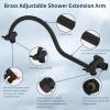 imageHibbent 10 Selfcleaning Rainfall Shower Head High Pressure Handheld Shower Head Showerhead Combo with 12 Adjustable Curved Shower Extension Arm 7Spray 71 Hose Showerhead Holder ChromeOil Rubbed Bronze