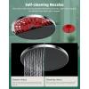 imageHibbent 10 Selfcleaning Rainfall Shower Head High Pressure Handheld Shower Head Showerhead Combo with 12 Adjustable Curved Shower Extension Arm 7Spray 71 Hose Showerhead Holder ChromeChrome