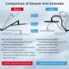 imageHibbent 10 Selfcleaning Rainfall Shower Head High Pressure Handheld Shower Head Showerhead Combo with 12 Adjustable Curved Shower Extension Arm 7Spray 71 Hose Showerhead Holder ChromeOil Rubbed Bronze