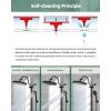 imageHibbent 10 Selfcleaning Rainfall Shower Head High Pressure Handheld Shower Head Showerhead Combo with 12 Adjustable Curved Shower Extension Arm 7Spray 71 Hose Showerhead Holder ChromeMatte Black