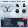 imageHibbent 10 Selfcleaning Rainfall Shower Head High Pressure Handheld Shower Head Showerhead Combo with 12 Adjustable Curved Shower Extension Arm 7Spray 71 Hose Showerhead Holder ChromeOil Rubbed Bronze