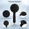 imageHibbent 10 Selfcleaning Rainfall Shower Head High Pressure Handheld Shower Head Showerhead Combo with 12 Adjustable Curved Shower Extension Arm 7Spray 71 Hose Showerhead Holder ChromeOil Rubbed Bronze