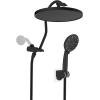 imageHibbent 10 Selfcleaning Rainfall Shower Head High Pressure Handheld Shower Head Showerhead Combo with 12 Adjustable Curved Shower Extension Arm 7Spray 71 Hose Showerhead Holder ChromeOil Rubbed Bronze