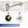 imageHibbent All Metal Shower Head Holder Solid Brass Shower Arm Holder for Handheld Shower Head Shower Wander Holder Adjustable Shower Head Bracket Shower Spray Holder Shower Arm Mount ChromeBrushed Nickel