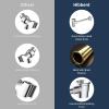 imageHibbent All Metal Shower Head Holder Solid Brass Shower Arm Holder for Handheld Shower Head Shower Wander Holder Adjustable Shower Head Bracket Shower Spray Holder Shower Arm Mount ChromeChrome