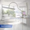 imageHibbent All Metal Shower Head Holder Solid Brass Shower Arm Holder for Handheld Shower Head Shower Wander Holder Adjustable Shower Head Bracket Shower Spray Holder Shower Arm Mount ChromeBrushed Nickel