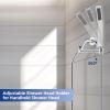 imageHibbent All Metal Shower Head Holder Solid Brass Shower Arm Holder for Handheld Shower Head Shower Wander Holder Adjustable Shower Head Bracket Shower Spray Holder Shower Arm Mount ChromeChrome