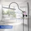 imageHibbent All Metal Shower Head Holder Solid Brass Shower Arm Holder for Handheld Shower Head Shower Wander Holder Adjustable Shower Head Bracket Shower Spray Holder Shower Arm Mount ChromeMatte Black