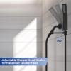 imageHibbent All Metal Shower Head Holder Solid Brass Shower Arm Holder for Handheld Shower Head Shower Wander Holder Adjustable Shower Head Bracket Shower Spray Holder Shower Arm Mount ChromeOil Rubbed Bronze