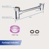imageHibbent All Metal Shower Head Holder Solid Brass Shower Arm Holder for Handheld Shower Head Shower Wander Holder Adjustable Shower Head Bracket Shower Spray Holder Shower Arm Mount ChromeChrome