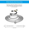 imageHibbent All Metal Shower Hose 90 inch 75 ft Bathroom Handheld Shower Head Hose 23 meters Extension Replacement Part with Brass Fittings Made of Stainless Steel Polished Chrome FinishChrome