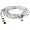 imageHibbent All Metal Shower Hose 90 inch 75 ft Bathroom Handheld Shower Head Hose 23 meters Extension Replacement Part with Brass Fittings Made of Stainless Steel Polished Chrome FinishChrome