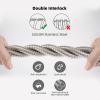 imageHibbent All Metal Shower Hose 90 inch 75 ft Bathroom Handheld Shower Head Hose 23 meters Extension Replacement Part with Brass Fittings Made of Stainless Steel Polished Chrome FinishBrushed Nickel