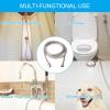 imageHibbent All Metal Shower Hose 90 inch 75 ft Bathroom Handheld Shower Head Hose 23 meters Extension Replacement Part with Brass Fittings Made of Stainless Steel Polished Chrome FinishBrushed Nickel