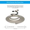 imageHibbent All Metal Shower Hose 90 inch 75 ft Bathroom Handheld Shower Head Hose 23 meters Extension Replacement Part with Brass Fittings Made of Stainless Steel Polished Chrome FinishBrushed Nickel