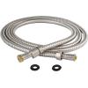 imageHibbent All Metal Shower Hose 90 inch 75 ft Bathroom Handheld Shower Head Hose 23 meters Extension Replacement Part with Brass Fittings Made of Stainless Steel Polished Chrome FinishBrushed Nickel