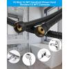 imageHibbent All Metal Shower Hose 90 inch 75 ft Bathroom Handheld Shower Head Hose 23 meters Extension Replacement Part with Brass Fittings Made of Stainless Steel Polished Chrome FinishOil Rubbed Bronze
