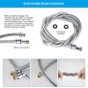 imageHibbent All Metal Shower Hose 90 inch 75 ft Bathroom Handheld Shower Head Hose 23 meters Extension Replacement Part with Brass Fittings Made of Stainless Steel Polished Chrome FinishChrome