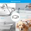 imageHibbent All Metal Shower Hose 90 inch 75 ft Bathroom Handheld Shower Head Hose 23 meters Extension Replacement Part with Brass Fittings Made of Stainless Steel Polished Chrome FinishChrome