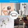 imageHibbent All Metal Shower Hose 90 inch 75 ft Bathroom Handheld Shower Head Hose 23 meters Extension Replacement Part with Brass Fittings Made of Stainless Steel Polished Chrome FinishBrushed Nickel