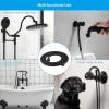 imageHibbent All Metal Shower Hose 90 inch 75 ft Bathroom Handheld Shower Head Hose 23 meters Extension Replacement Part with Brass Fittings Made of Stainless Steel Polished Chrome FinishMatte Black
