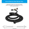 imageHibbent All Metal Shower Hose 90 inch 75 ft Bathroom Handheld Shower Head Hose 23 meters Extension Replacement Part with Brass Fittings Made of Stainless Steel Polished Chrome FinishOil Rubbed Bronze