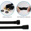 imageHibbent All Metal Shower Hose 90 inch 75 ft Bathroom Handheld Shower Head Hose 23 meters Extension Replacement Part with Brass Fittings Made of Stainless Steel Polished Chrome FinishOil Rubbed Bronze