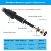 imageHibbent All Metal Shower Hose 90 inch 75 ft Bathroom Handheld Shower Head Hose 23 meters Extension Replacement Part with Brass Fittings Made of Stainless Steel Polished Chrome FinishMatte Black