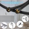 imageHibbent All Metal Shower Hose 90 inch 75 ft Bathroom Handheld Shower Head Hose 23 meters Extension Replacement Part with Brass Fittings Made of Stainless Steel Polished Chrome FinishOil Rubbed Bronze