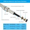 imageHibbent All Metal Shower Hose 90 inch 75 ft Bathroom Handheld Shower Head Hose 23 meters Extension Replacement Part with Brass Fittings Made of Stainless Steel Polished Chrome FinishBrushed Nickel