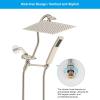 imageHibbent All Metal Shower Hose 90 inch 75 ft Bathroom Handheld Shower Head Hose 23 meters Extension Replacement Part with Brass Fittings Made of Stainless Steel Polished Chrome FinishBrushed Nickel