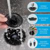 imageHibbent All Metal Stainless Steel 3 in 1 Kitchen Sink Drain Strainer Upgraded AntiRust Sink Stop Combo AntiClogging Stainless Steel Basket Strainer with Metal Handle for US Standard 312quot DrainBlack